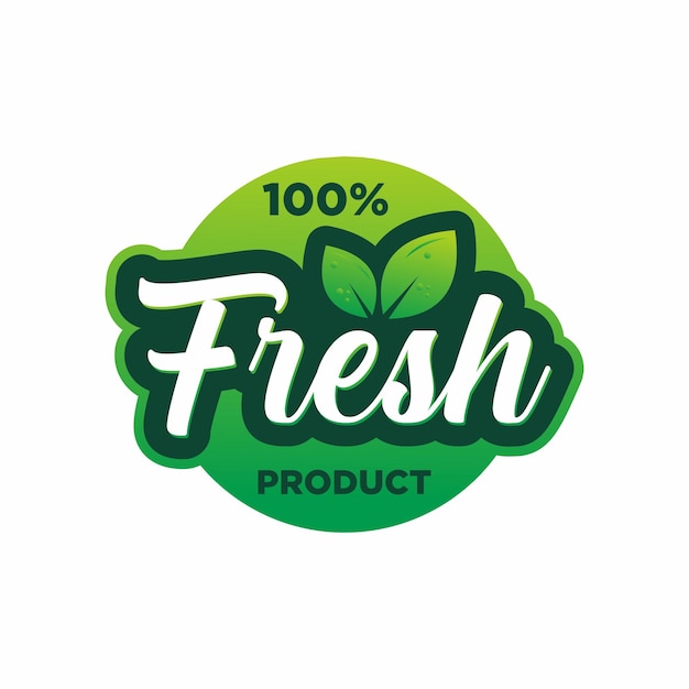 Vector 100 percent fresh label stamp badge vector