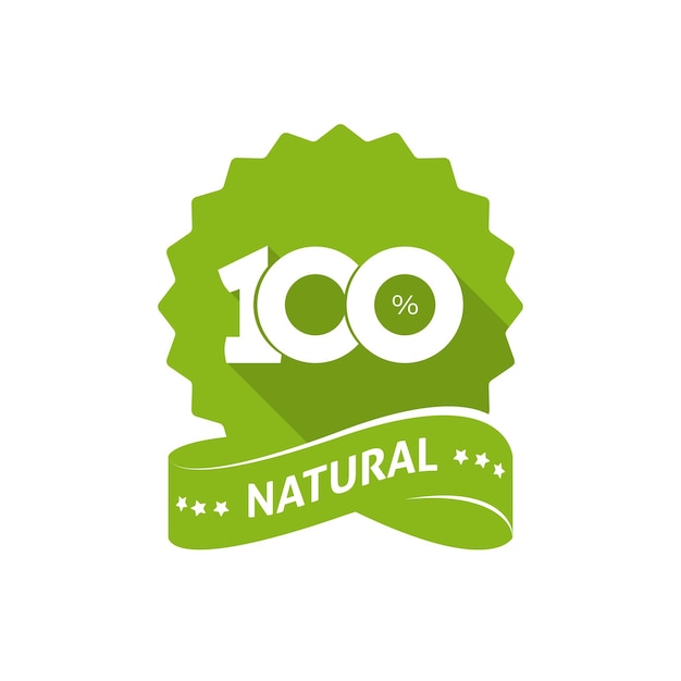 100% натуральная зеленая наклейка для продуктов без добавок и консервантов