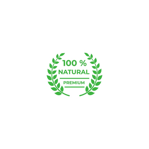 100% 천연, 유기농, 농장 식품, 날것, 완전채식, 친환경 라벨. 벡터 아이콘 로고 템플릿