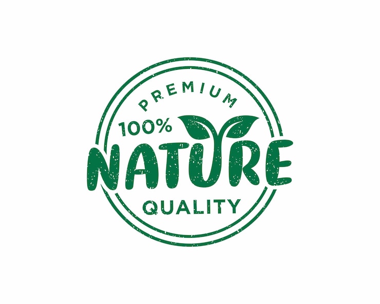 Vector 100 percent nature label sticker badge logo vector