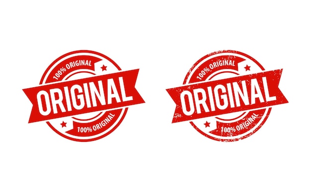 100 percent original grunge rubber stamp isolated on white background badge sign unique concept