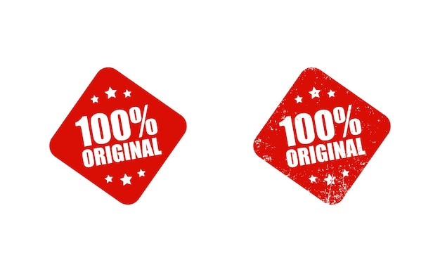 100 percent original grunge rubber stamp isolated on white background unique concept