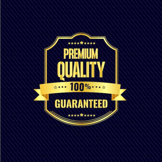 Vector 100 satisfaction guaranteed gold silver badge collection premium vector