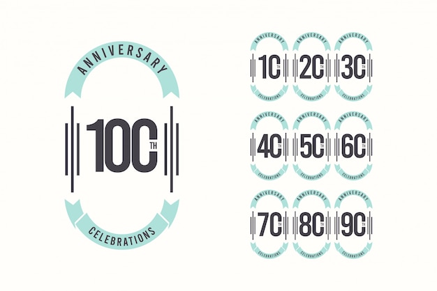 100 th anniversary celebrations elegant template design illustration