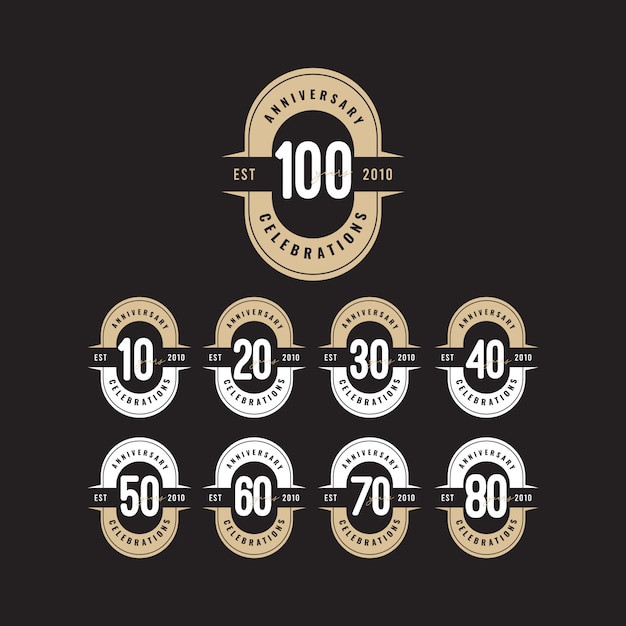 Vector 100 years anniversary celebration template design illustration