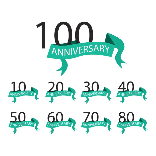 Vector 100 years anniversary celebration vector template design illustration