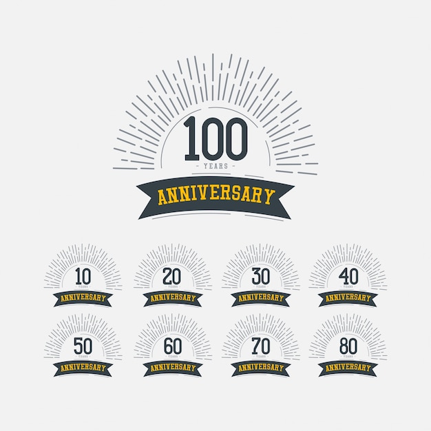 Vector 100 years anniversary celebrations vector template design illustration