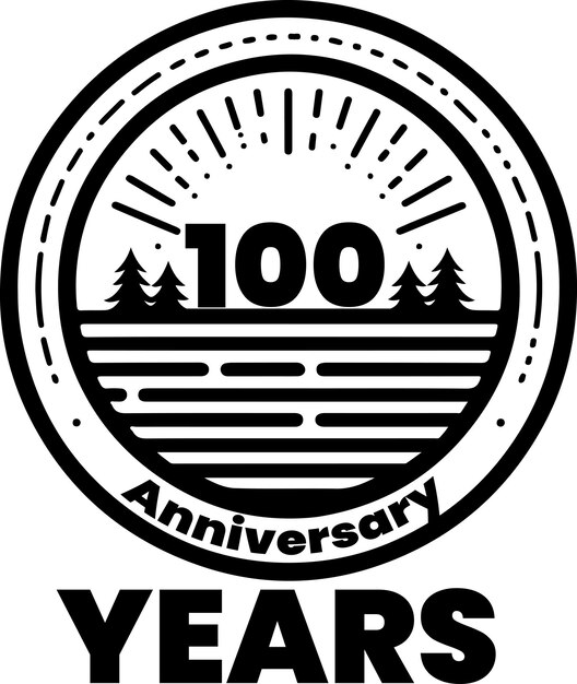 Vector 100 years anniversary vector art illustration 2