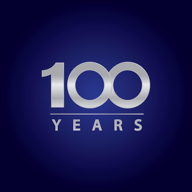 100 years silver for celebration 100 years symbol for commemorations and celebrations for events