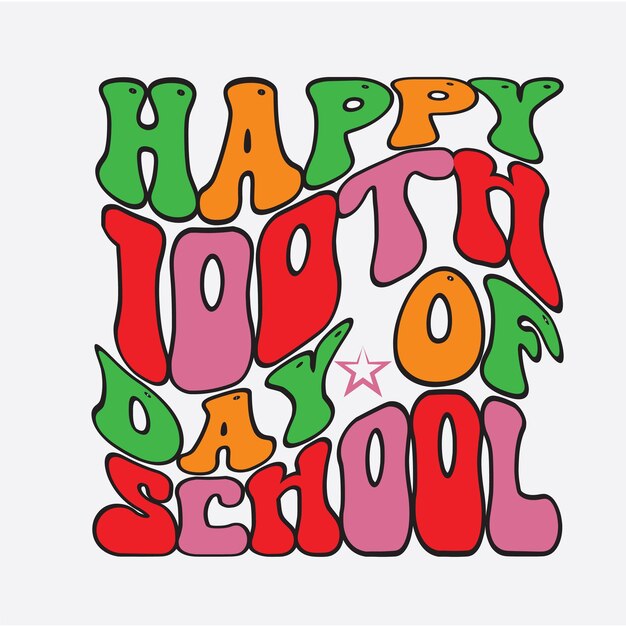 100e schooldag SVG-ontwerp