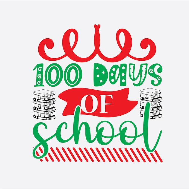 100e schooldag SVG-ontwerp