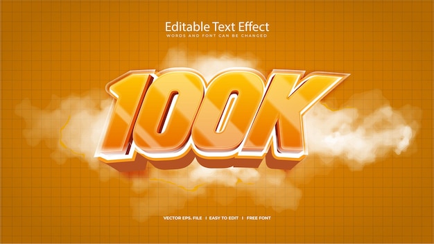 Vector 100k 3d text effect design