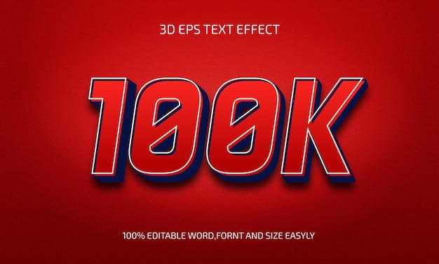 100k editable 3d text effect style