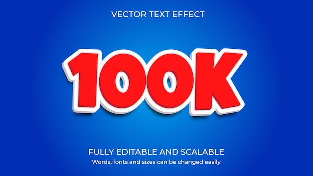 100k vectorteksteffect