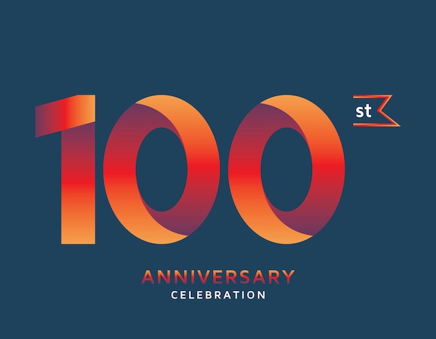 100st anniversary colorful