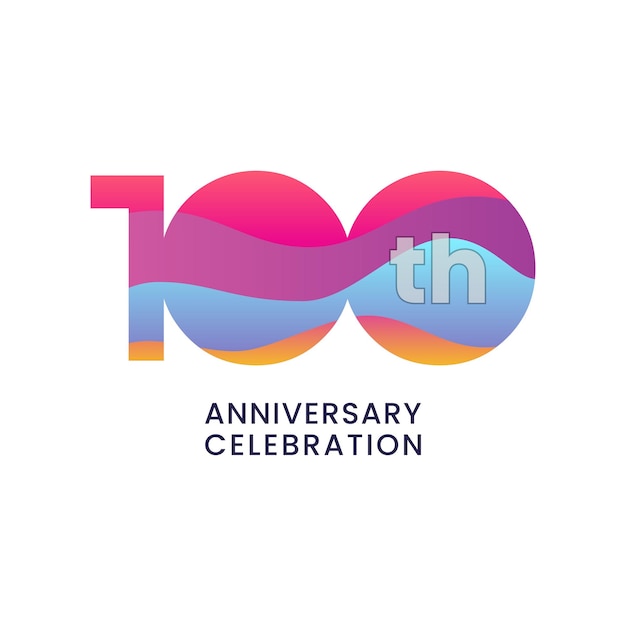 Vector 100th anniversary celebration design template vector template illustration