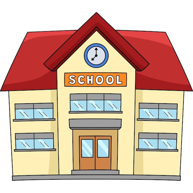Vector 100th day of school cartoon colored clipart