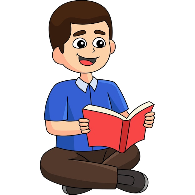 100th Day Of School Student Reading Book Clipart