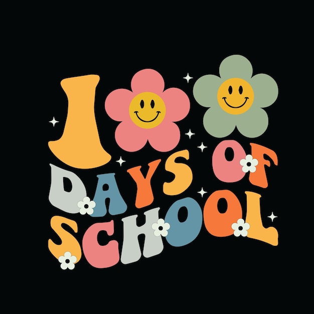 Vector 100th day of school svg design