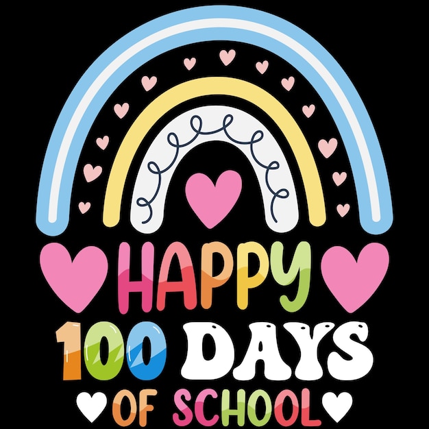 Vector 100th days of school, hundred days t-shirt design, 100th days celebration t shirt