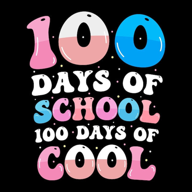 Футболка 100th days of school, дизайн футболки сто дней, футболка празднования 100th days, Kids Colo