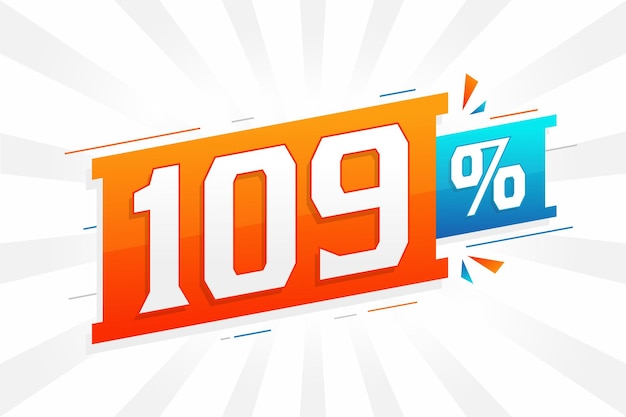 109 discount marketing banner promotion 109 percent sales promotional design