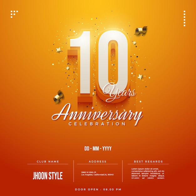 10e verjaardag met luxe oranje editie