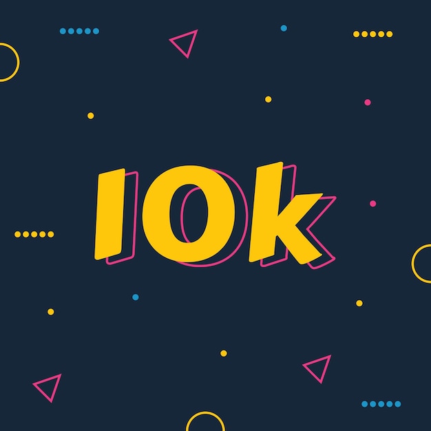 10k Followers memphis design