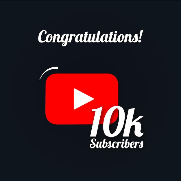 10k YouTube 구독자 디자인