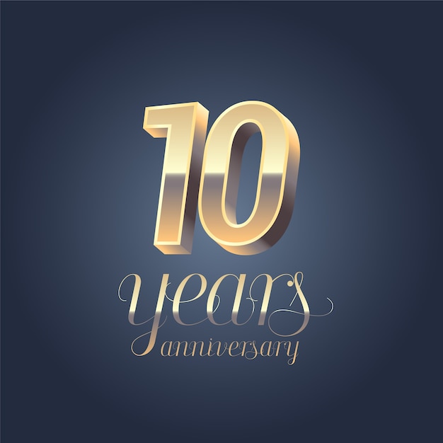 10th anniversary vector logo