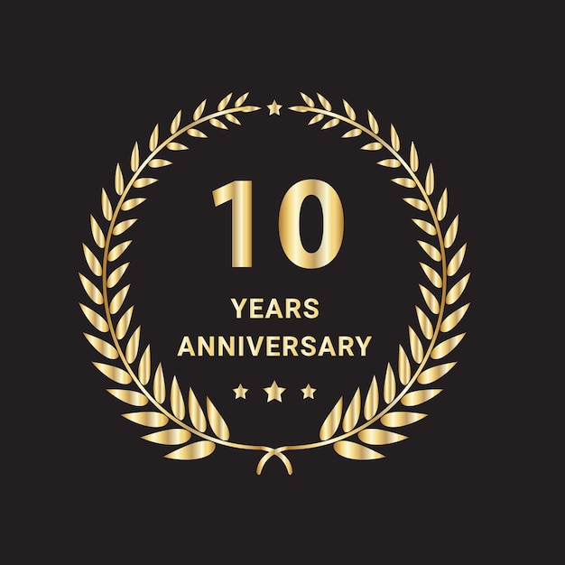 10th Years Anniversary Logo Design, 10 years anniversary