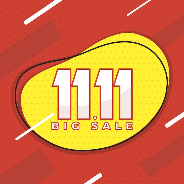 11 11 big sale red poster
