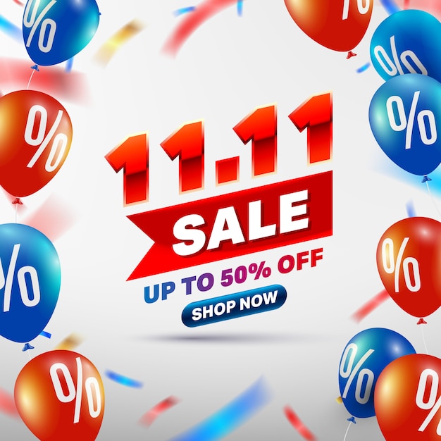 11.11 day sale poster or flyer design.singles day sale banner concept