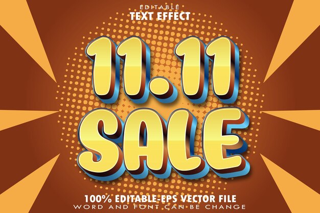 11 11 sale editable text effect transform emboss gradient style