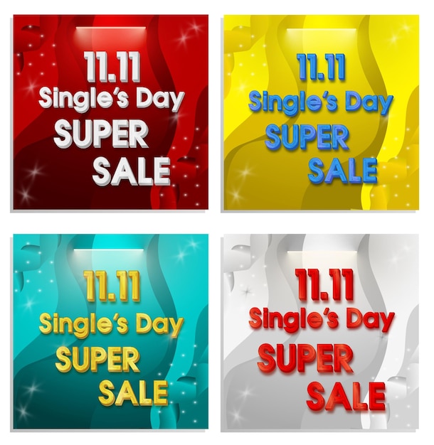 11 11 Singles Day-posterontwerp