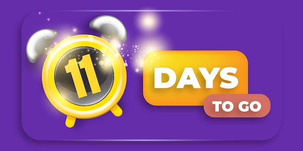 11 days to go banner design template