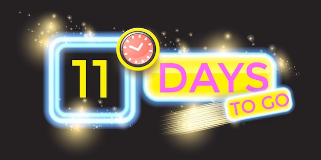 11 days to go banner design template