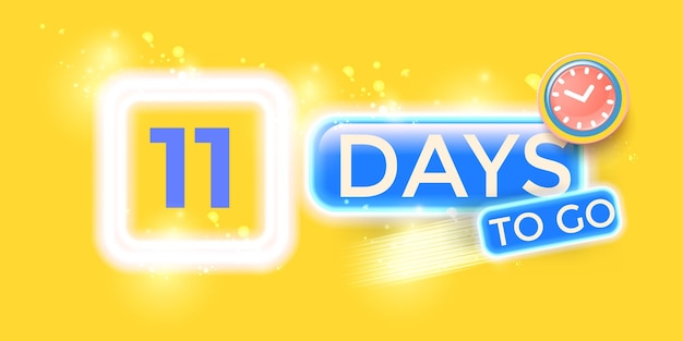 11 days to go banner design template