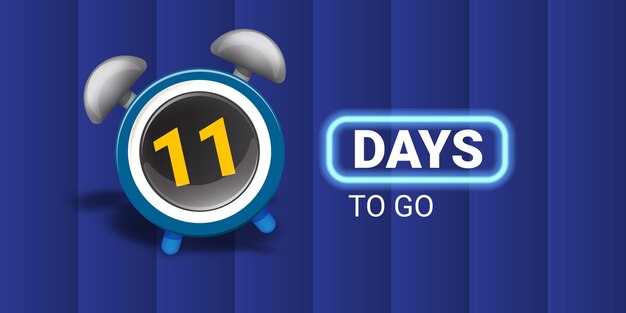 Vector 11 days to go banner design template