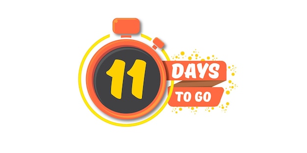 11 days to go banner design template