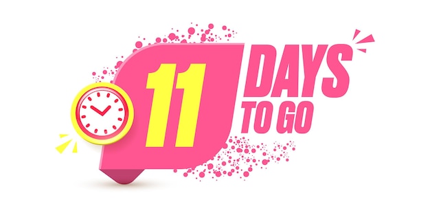 11 days to go banner design template