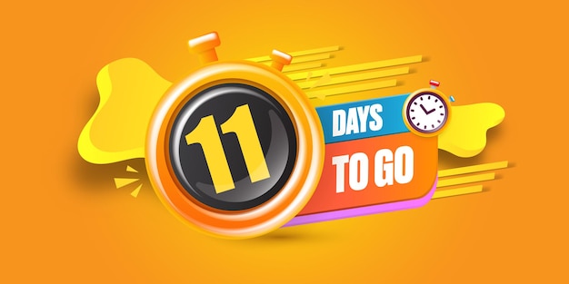 11 days to go banner design template