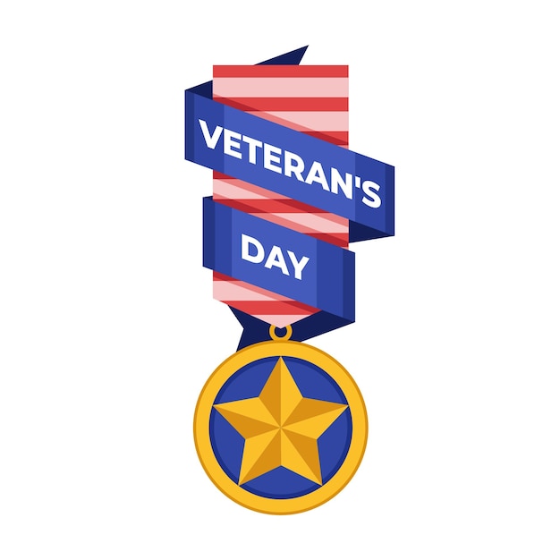 11 november, USA Veteran Day Badge Design Illustratie.