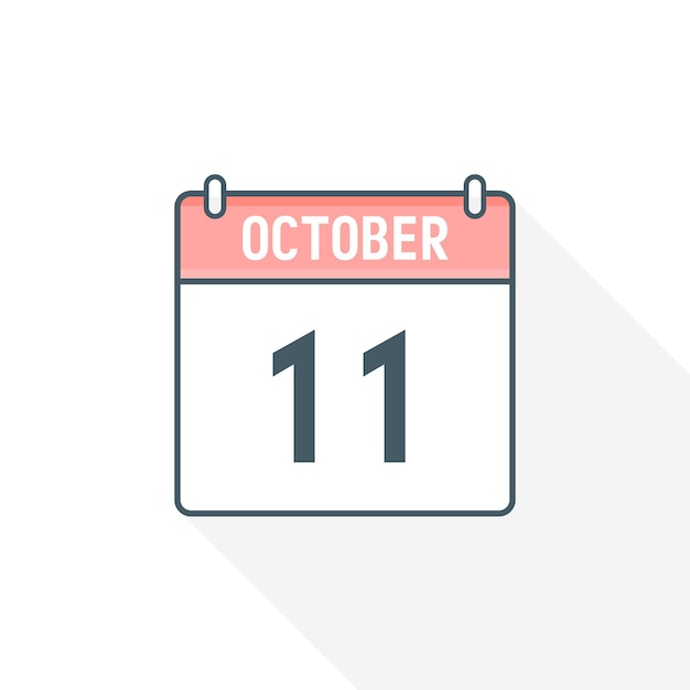 11 oktober kalenderpictogram 11 oktober kalender Datum Maand pictogram vectorillustrator