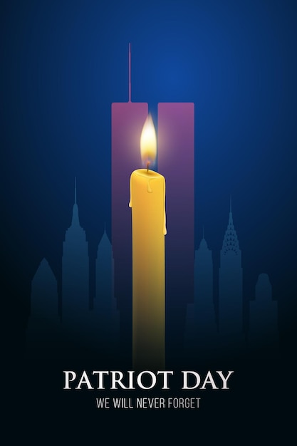 11 september 2001 Patriot Day Brandende kaars
