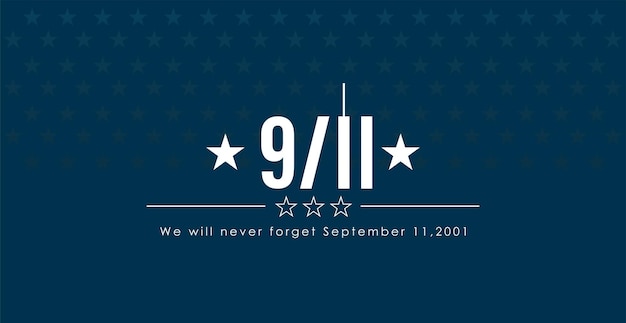 9月11日-愛国者の日USAのポスターまたはバナーのイラスト。