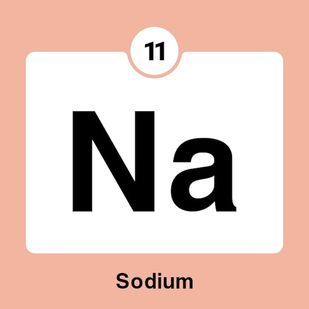 Vector 11 sodium periodic table flashcards the spark of life