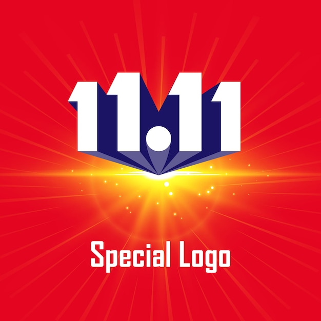 Vector 1111 logoontwerp speciaal logo 111