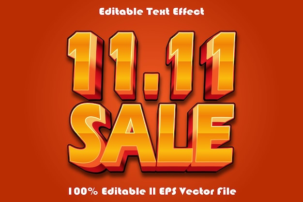 1111 Sale Editable Text Effect