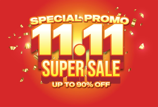 1111 Super Sale Flash-verkoopbanner